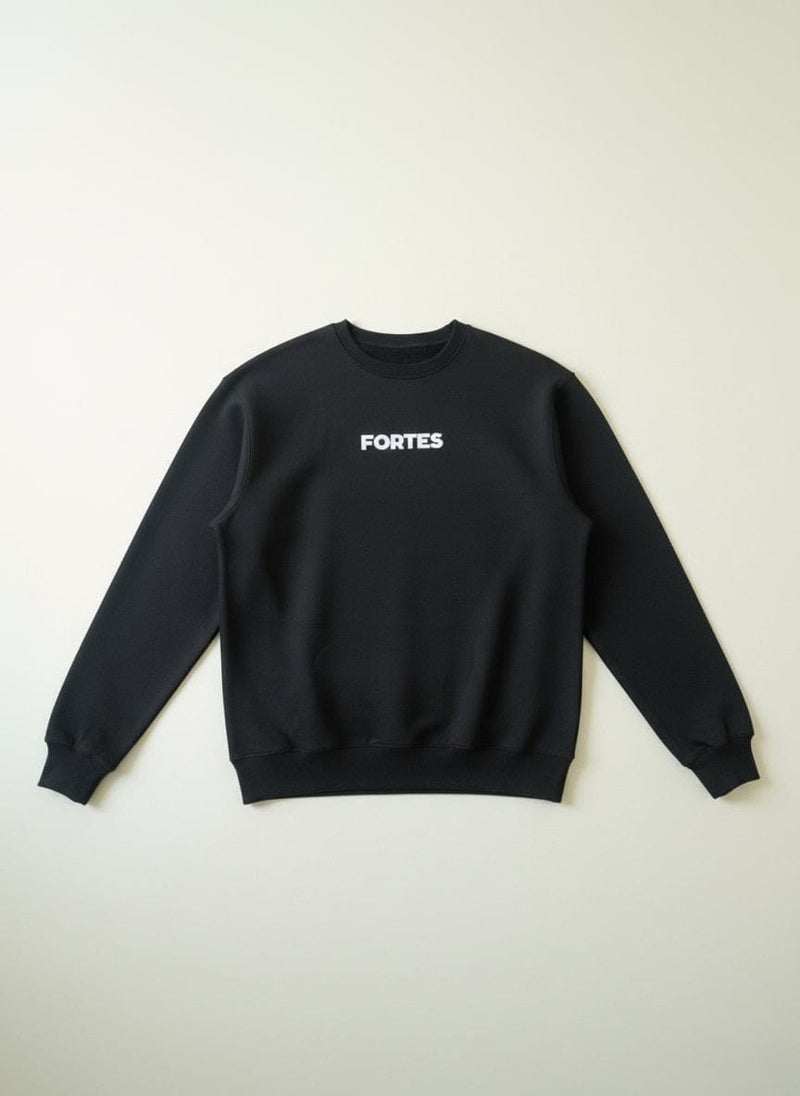 Fortes Black Full Sleeves Tee - Fortes Black